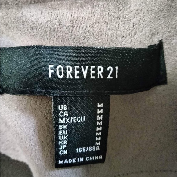 🤎 Taupe Forever 21 Long Jacket Size M - Picture 3 of 4